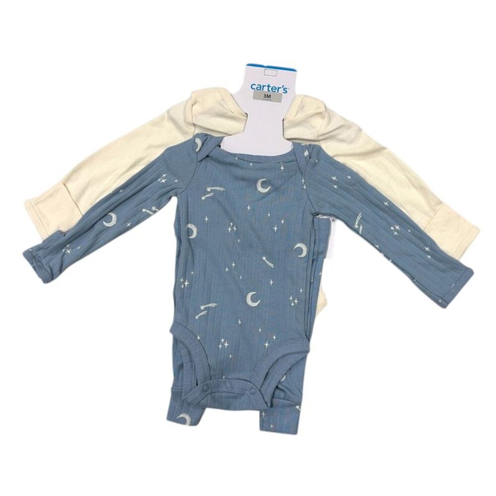 Carter's Baby Boys 3-Piece Snug Fit Long Sleeve Outfit Set - Blue